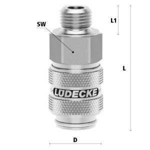 Luedecke ESME 38 AO - ESME DN 5 series - Couplings with...