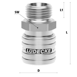 Luedecke ESEG 38 A - Série ESE DN 7.2 - Raccords...