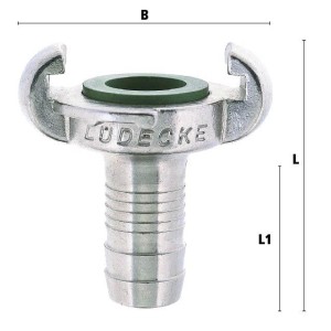 Luedecke EKT 10 V - Claw hose couplings (DIN 3489)