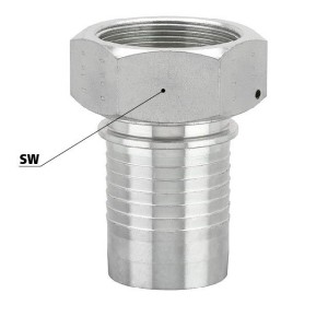 Luedecke SGI 150-T - Embouts de tuyau à filetage femelle pour tuyaux plats ou tuyaux en caoutchouc à paroi épaisse (en deux parties)