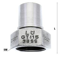 Lüdecke GTI 15-38 SS - Innengewinde-Schlauchstutzen (zweiteilige Verschraubung) für Klemmschaleneinband