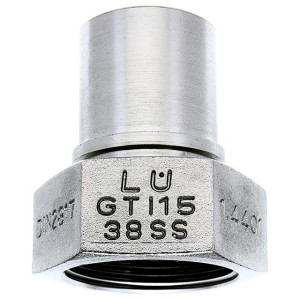 Lüdecke GTI 34-19 SS - Innengewinde-Schlauchstutzen (zweiteilige Verschraubung) für Klemmschaleneinband