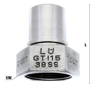 Lüdecke GTI 54-32 SS - Innengewinde-Schlauchstutzen (zweiteilige Verschraubung) für Klemmschaleneinband