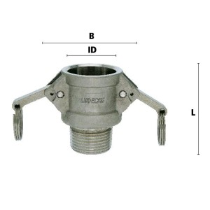 Luedecke 300-B-SS-BU - Nut parts with male thread (DIN EN...