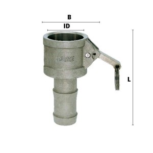 Luedecke 50-C-SS-BU - Nut parts with hose barb (MIL-C-27487)
