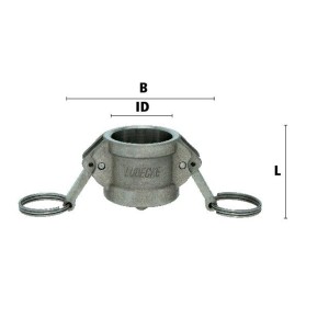 Luedecke 400-DC-SS-BU - Nut part caps (DIN EN 14 420-7 Form DC)