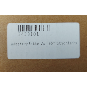 Wagner Adapterplatte VA, 90&deg; Stichleitung re.