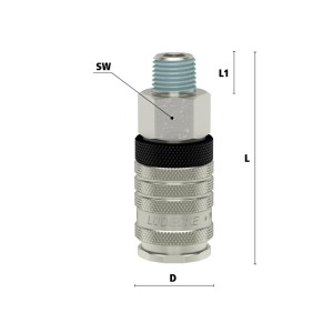 Couplings with external thread ES 14 AS