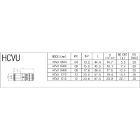 Timmer Funzione di non ritorno Connettore diritto HCVU0808B 