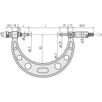 Mitutoyo Outside Micrometer Interchangeable Anvil 400-500mm 