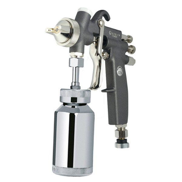 Manual spray gun Walther Pilot III K Rotary jet round, with suspended feed cup, airspray