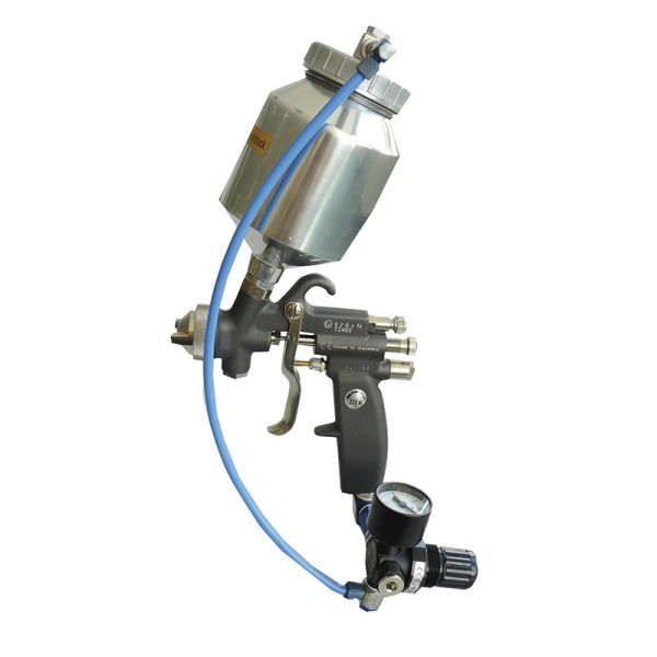 Manual spray gun Walther Pilot III K Rotary jet round/wide, with pressure feed cup, airspray