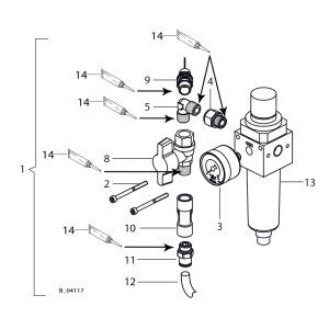 Spare parts air regulator set EvoMotion 20-30