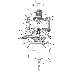 Spare part for Clemco metering valve PVR: 11. Actuator...