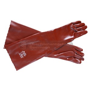 Sandblasting gloves, Vinyl, 60cm, cotton lining, size 10,