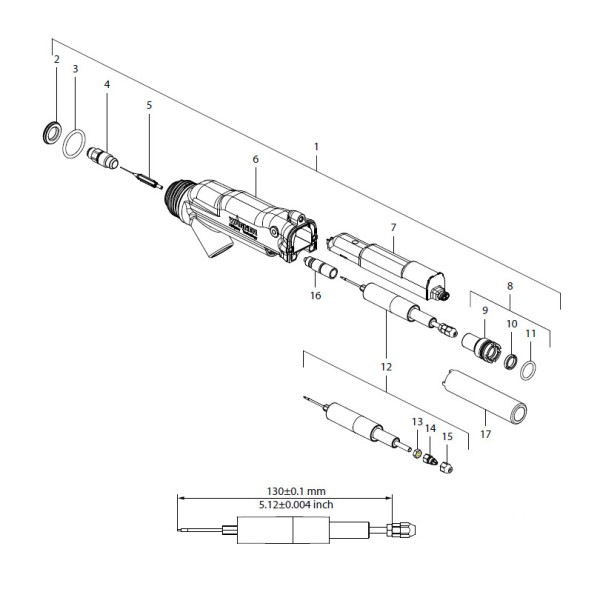 4. Alojamiento de válvula Air completo (acero) (estándar)